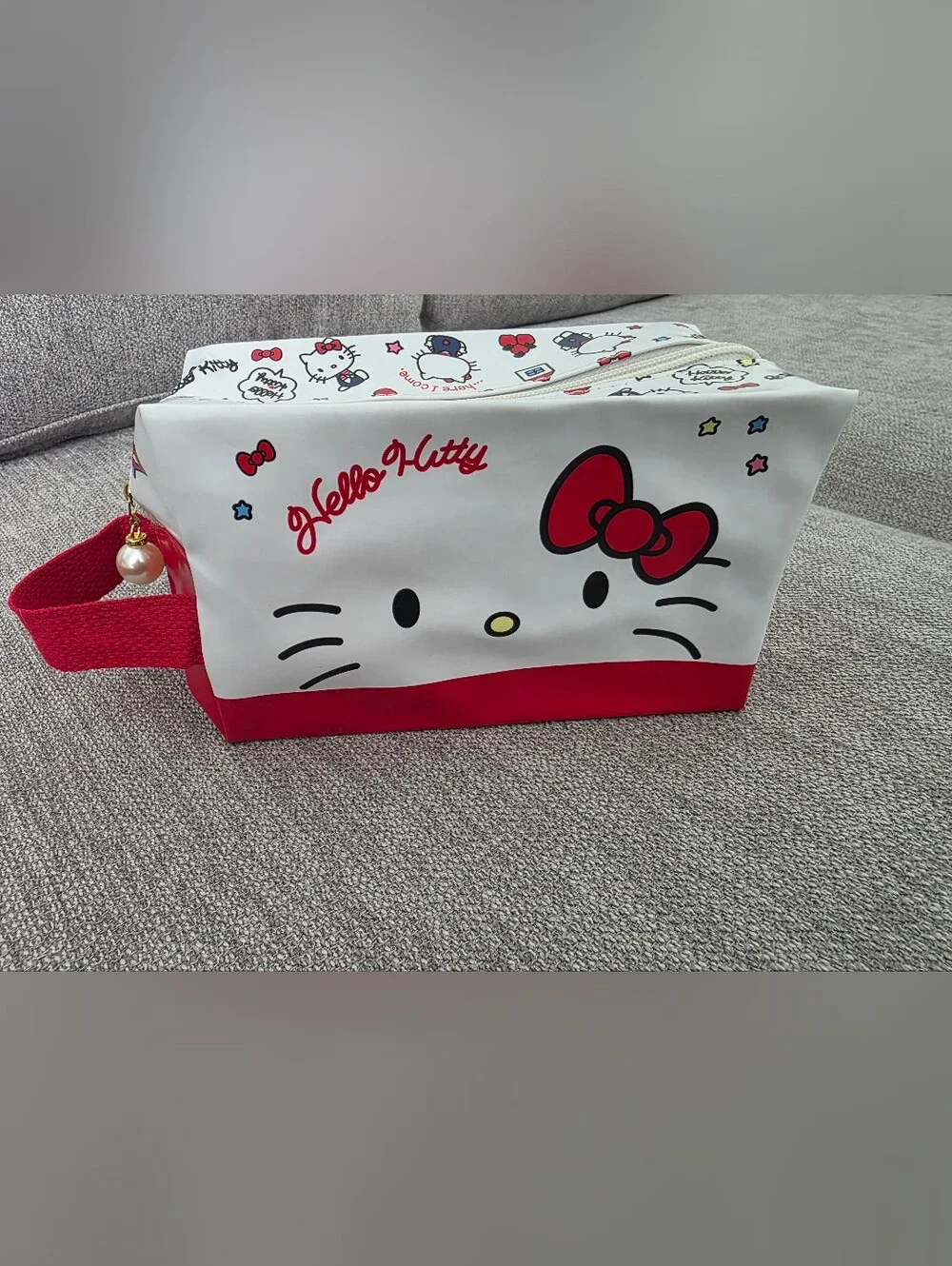 New Kitty Red & White Cosmetic Bag Or Kids Pencil Bag